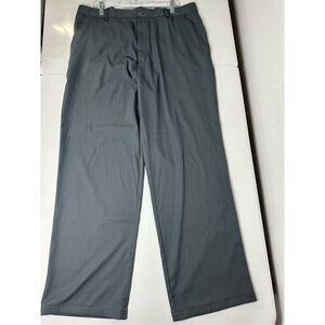 Snake Eyes Mens Pants 38x32 Gray Golf Flat Front Straight Leg Shirt Gripper